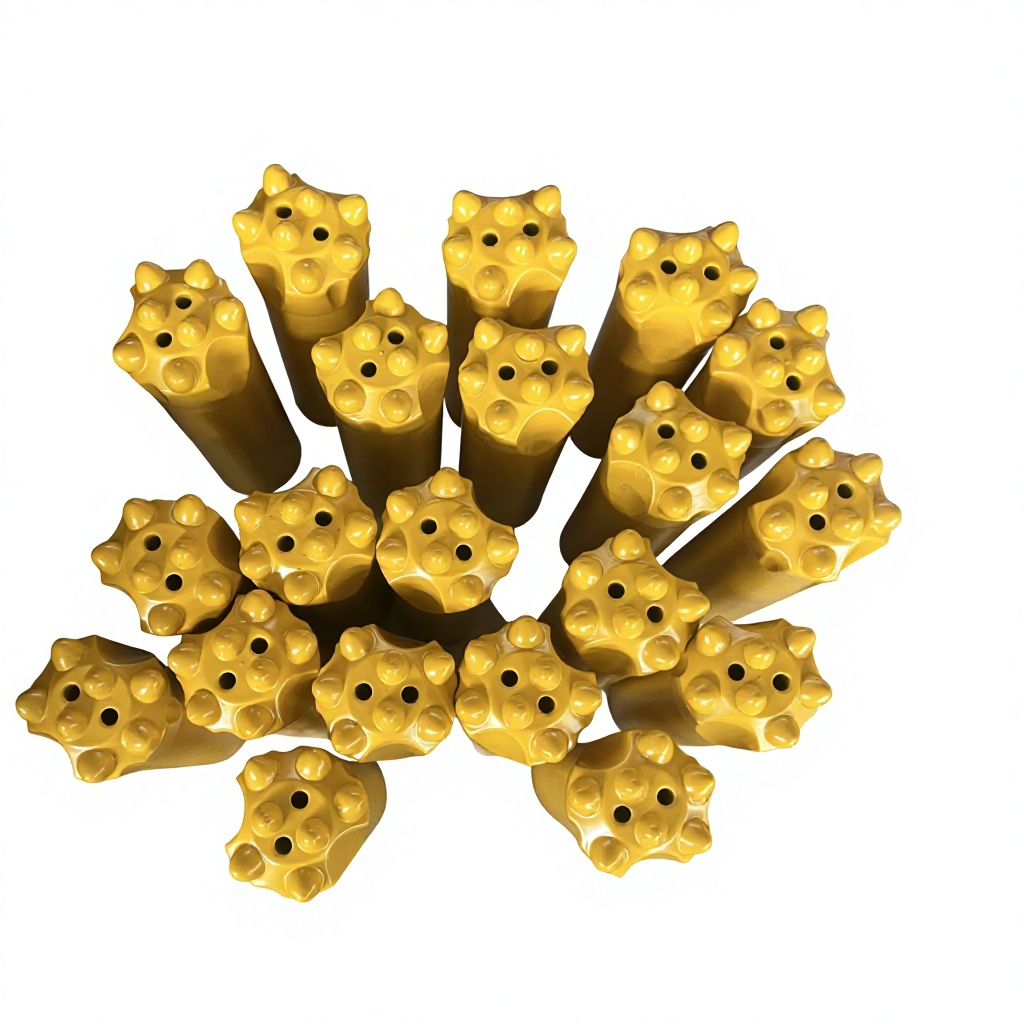 Rock Drill Bits High Manganese Steel Forging 7 Buttons 32mm Taper Button Bit ISO-9001 Certified High Performance for Coal Mining