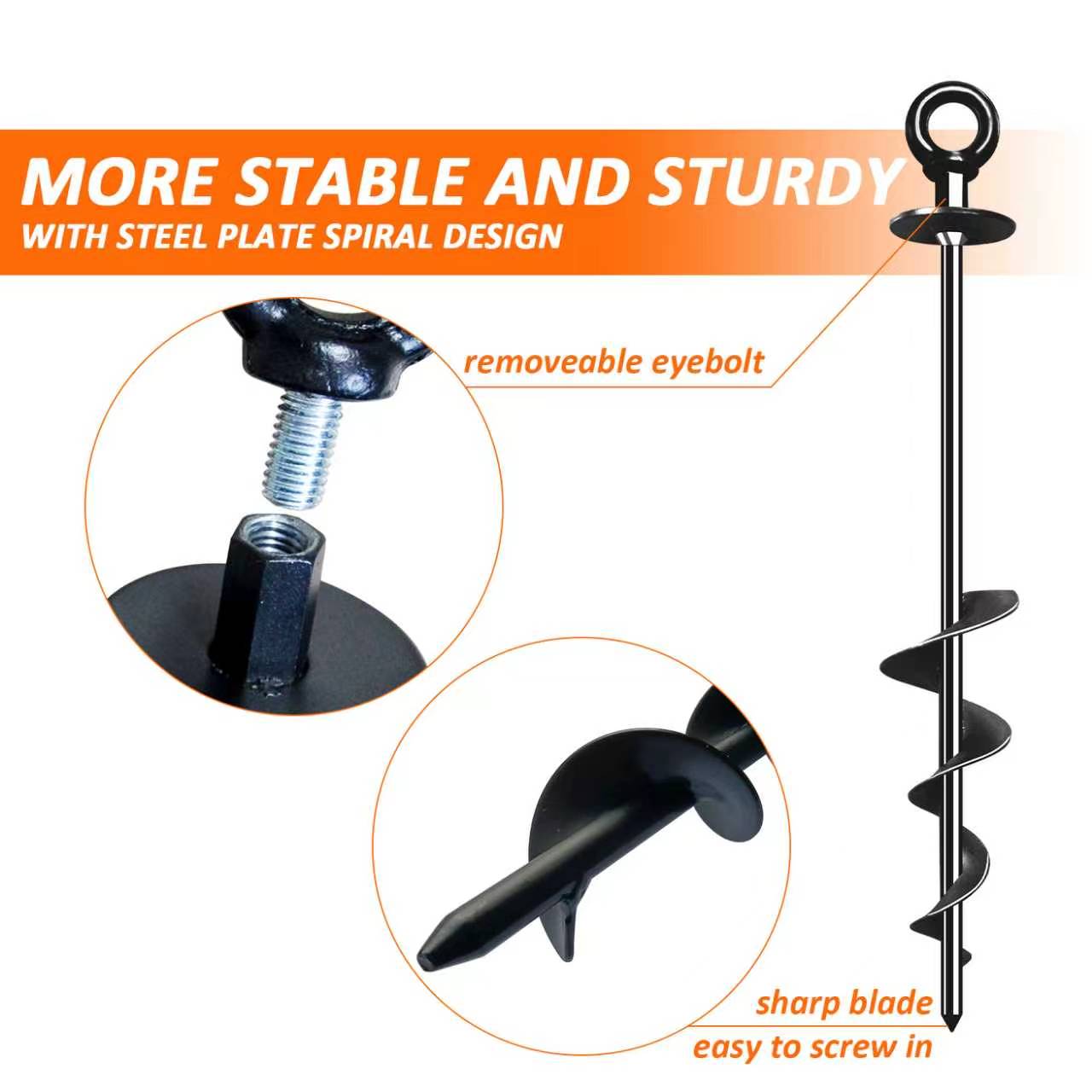 Reliable Screw in Anchors Easy to Install Ground Fixing Tool