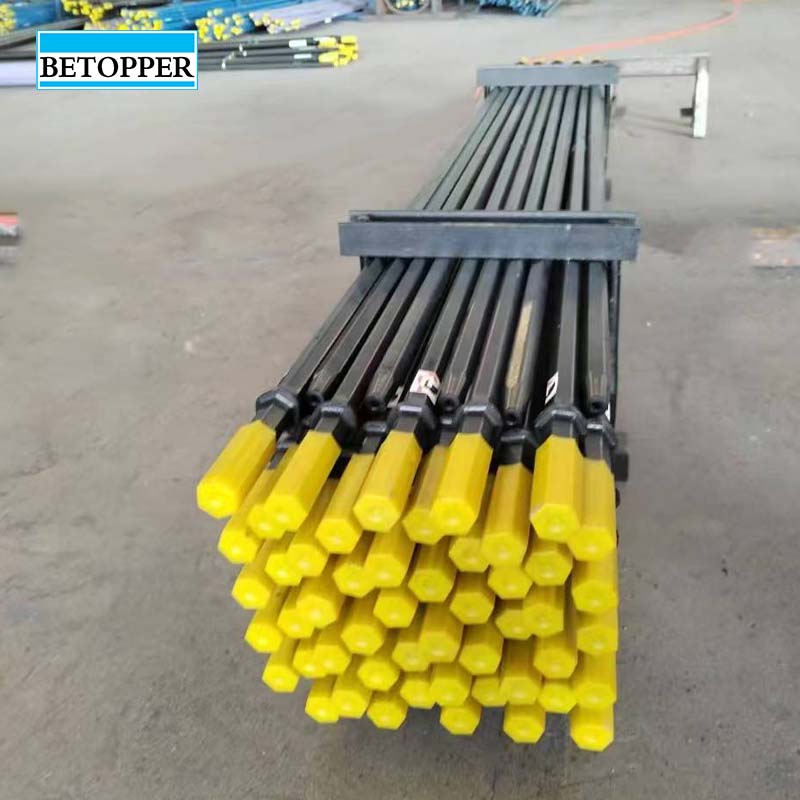 High Quality H22 Shank 11 Degree Taper Drill Rod 400-8000mm Carbide Steel Bar For Mining Forged Drilling Tool