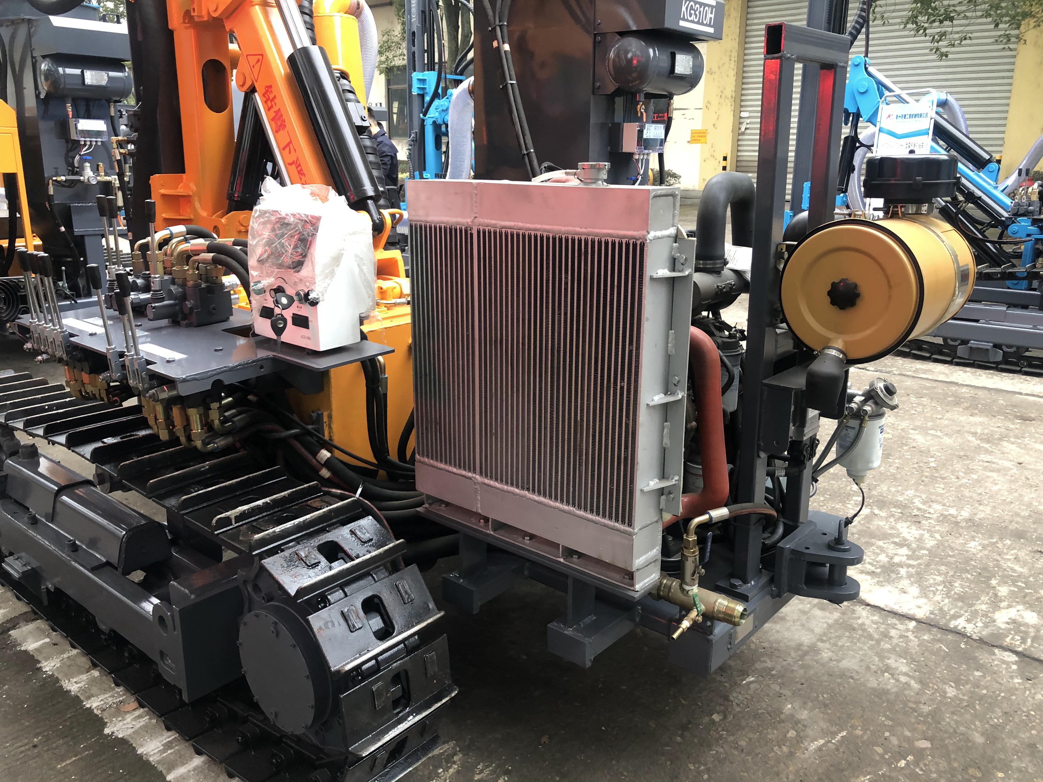 Dual-Cylinder Diesel Engine Crawler Type Bohole Mine Rotary Drill Rig Good Price Core Drilling Machine For Rock Piling Air Power