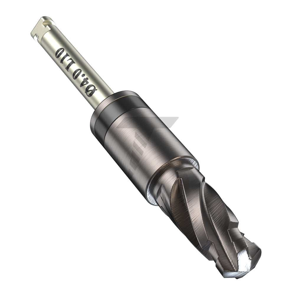 DLC Step&amp;Stop Integral Drills 04.0mm, Black color coded made of Stainless Steel with Carbon DLC Coating