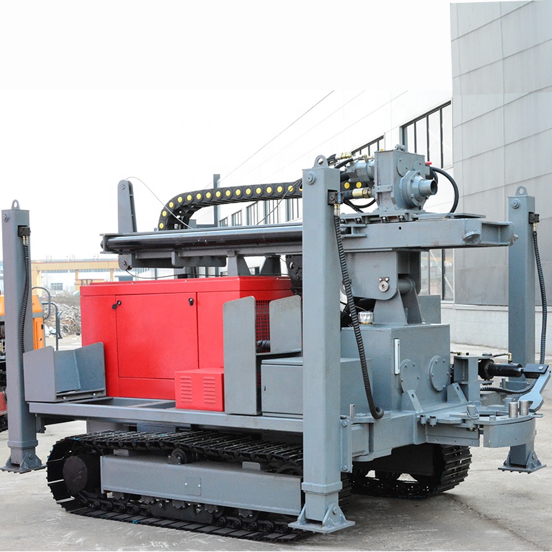 Factory Hongwuhuan300 Rotary Drilling Rig 300m Steel Crawler Water Well Drilling Machine Underground Borehole Pump Diesel Engine