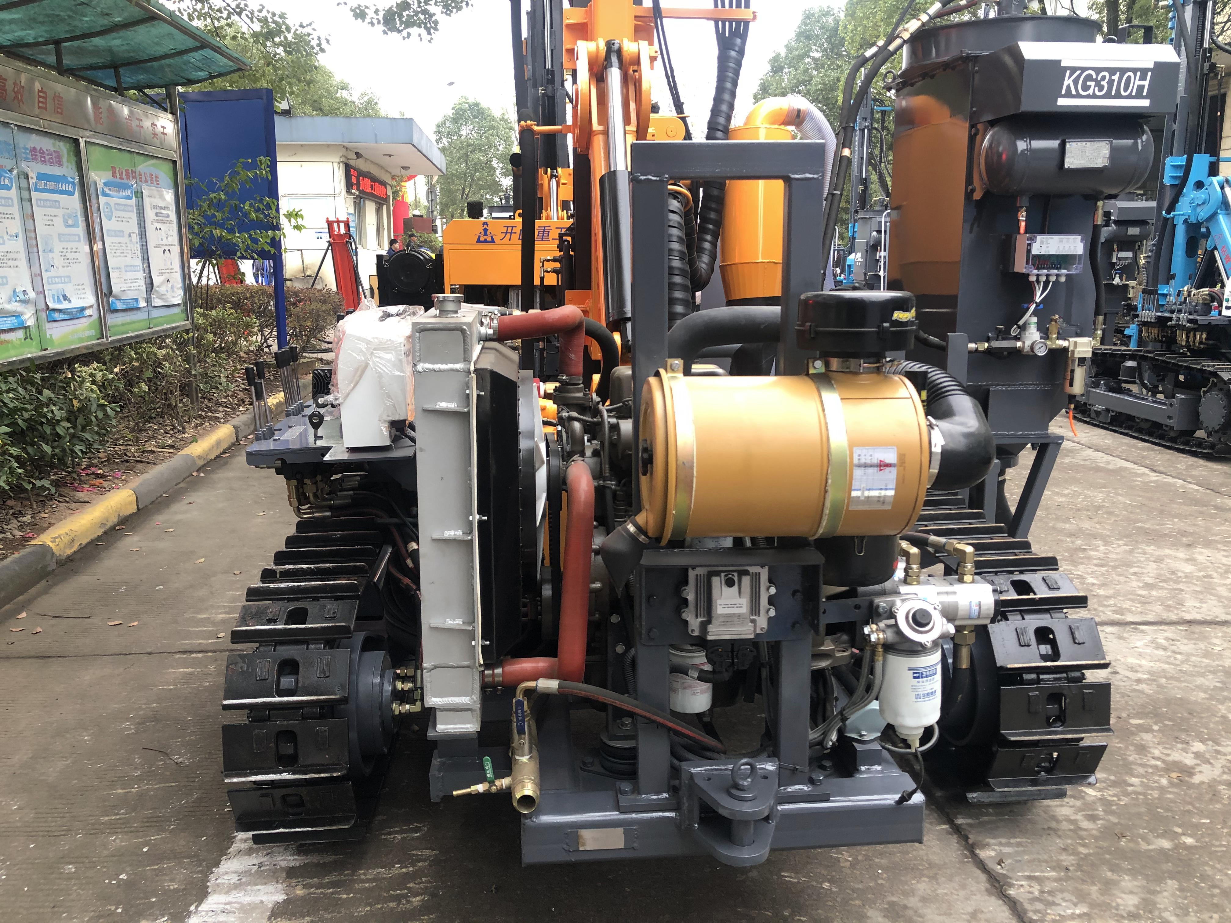 Dual-Cylinder Diesel Engine Crawler Type Bohole Mine Rotary Drill Rig Good Price Core Drilling Machine For Rock Piling Air Power