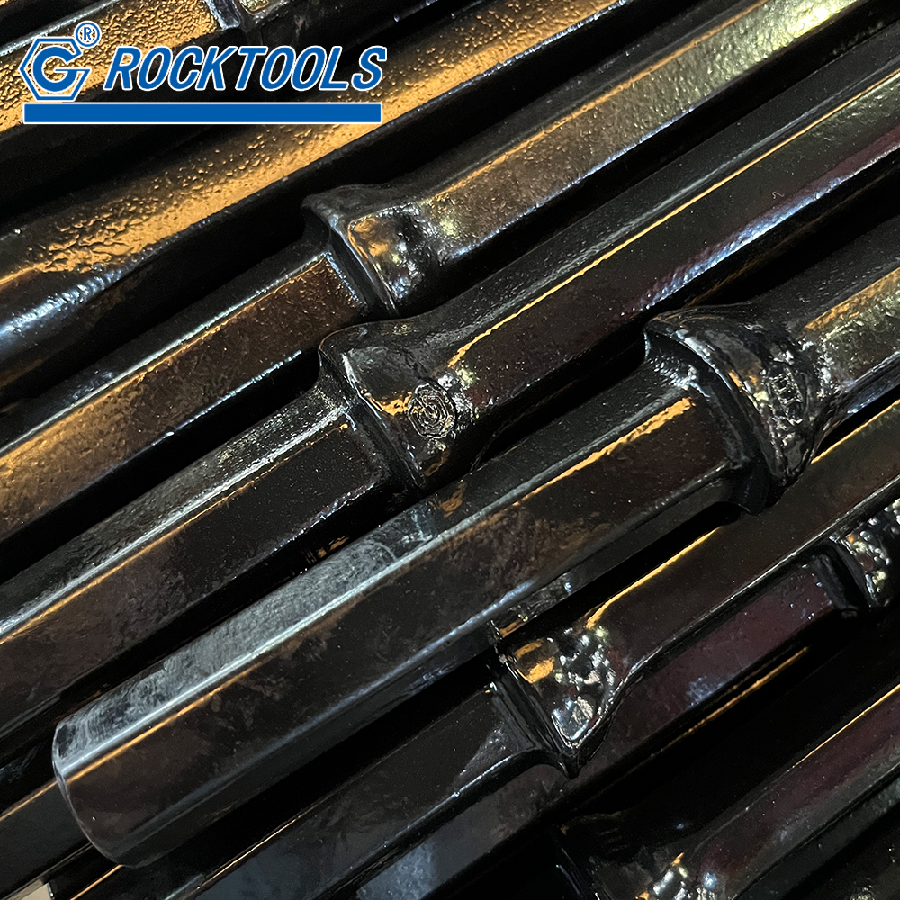 Mining Pneumatic Integral Drill Rod H22 Chromium Forged Chisel Steel Bar for Quarry Ore Drilling