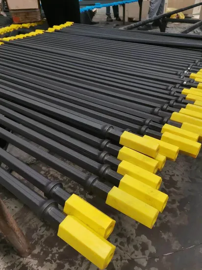 New Forged Blast Hole Drilling Tools Tapered Drill Rods Steel Rod Drilling Pipes for Ore Mining