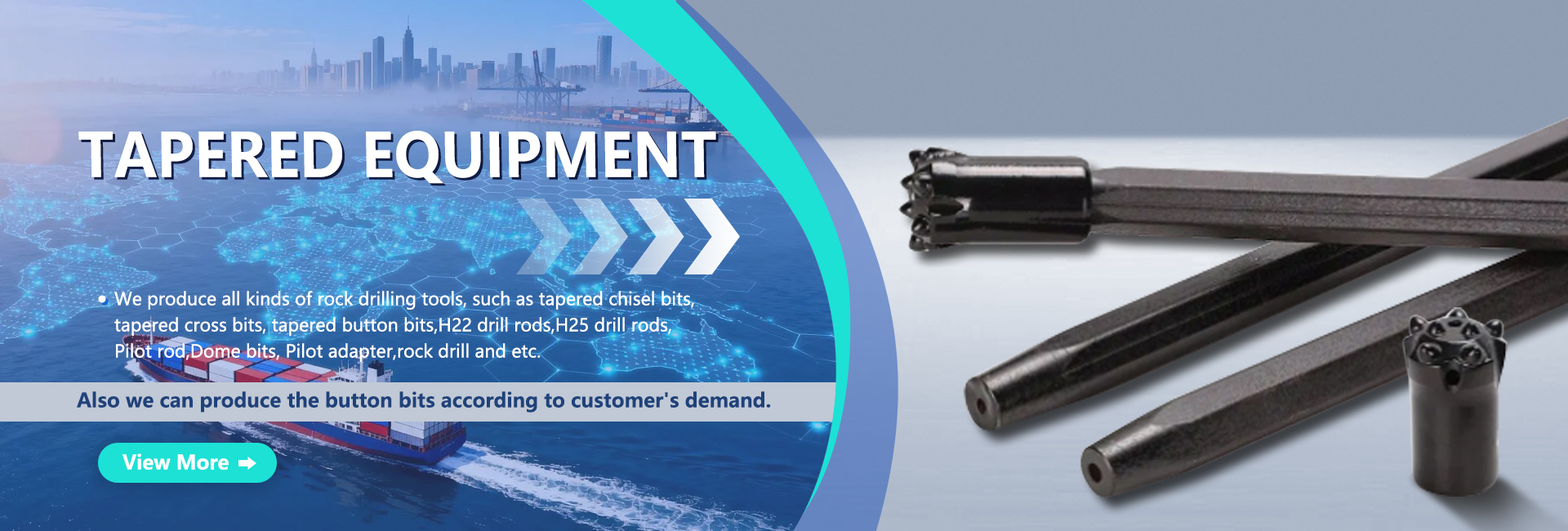 Rock Drill Rod Taper Rod Detail