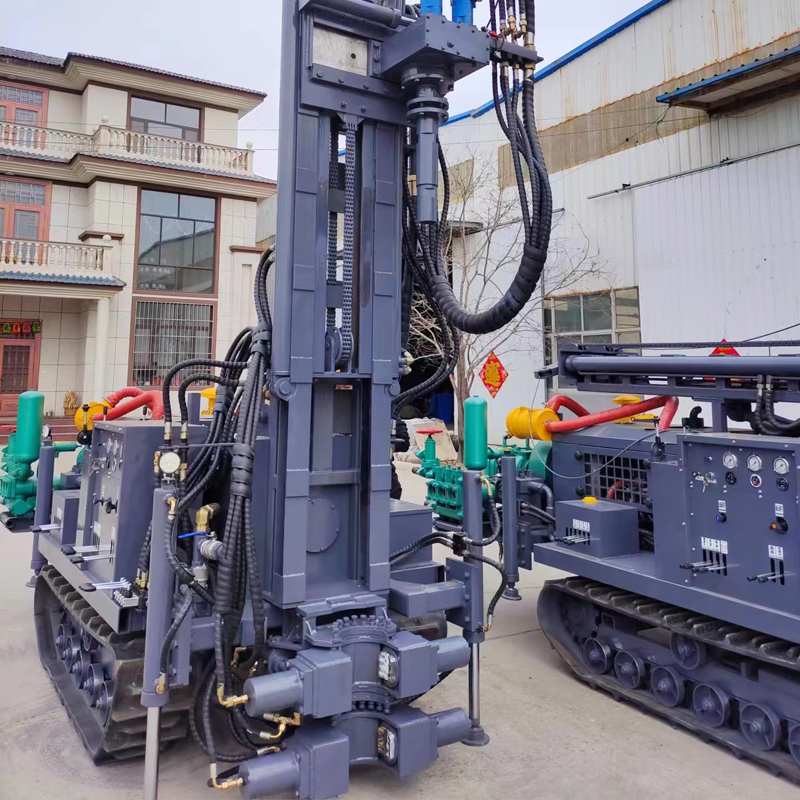 Steel Crawler 300M Depth Underground Diesel Water Well Rock Drill Rig Machine
