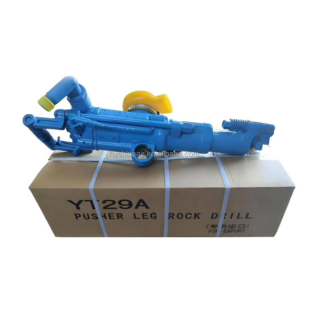 Pneumatic Rock Drill YT24 YT27 YT28 YT29A Hand Held Jack Hammer with Air-leg for Blasting Tunneling Drilling Mining Quarry