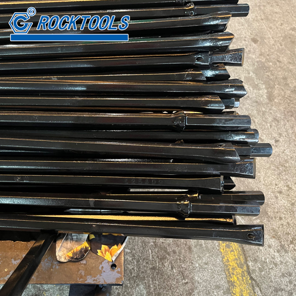 Mining Pneumatic Integral Drill Rod H22 Chromium Forged Chisel Steel Bar for Quarry Ore Drilling
