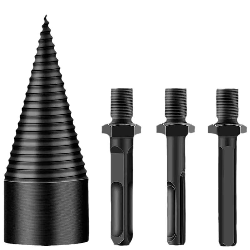 Hot Power Tool Drill Bits Heavy Duty Removable Firewood Log Splitter Drill Bits Cone Driver for Woodworking Top Selling Product