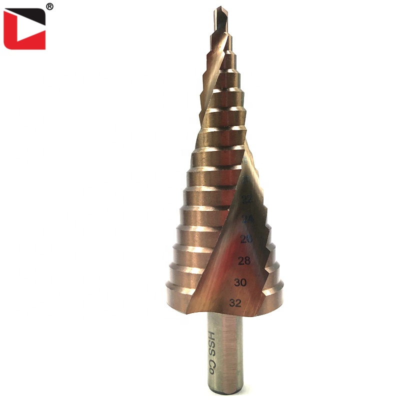 3Pcs Hss Cobalt Triangle Shank Pagoda Spiral Flute Step Drill Bit