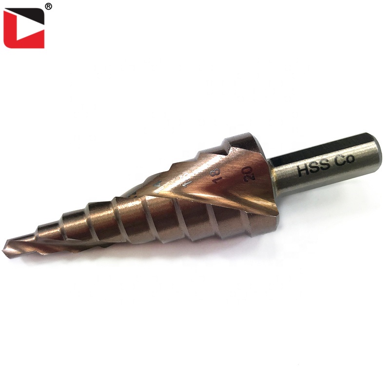 3Pcs Hss Cobalt Triangle Shank Pagoda Spiral Flute Step Drill Bit