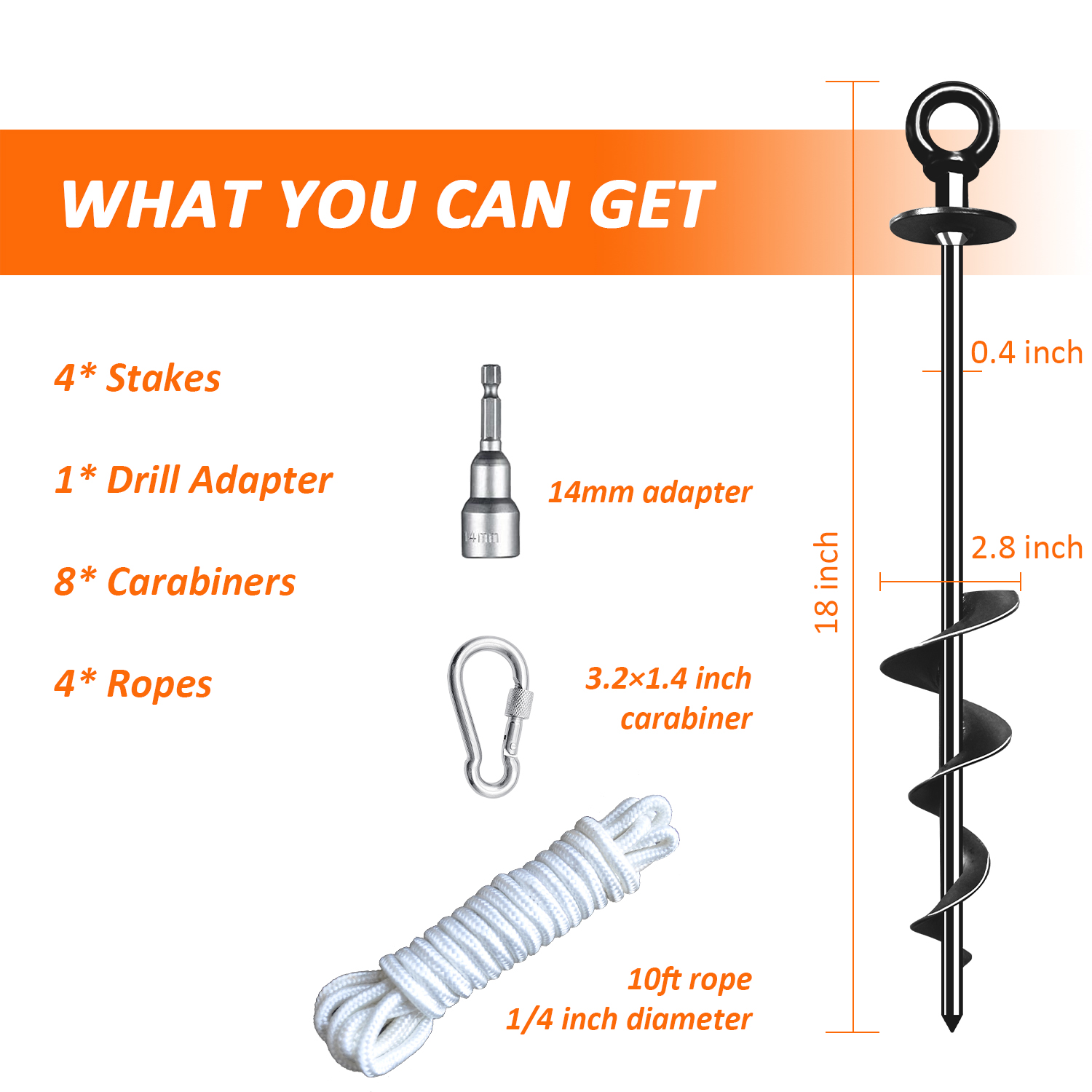 Reliable Screw in Anchors Easy to Install Ground Fixing Tool