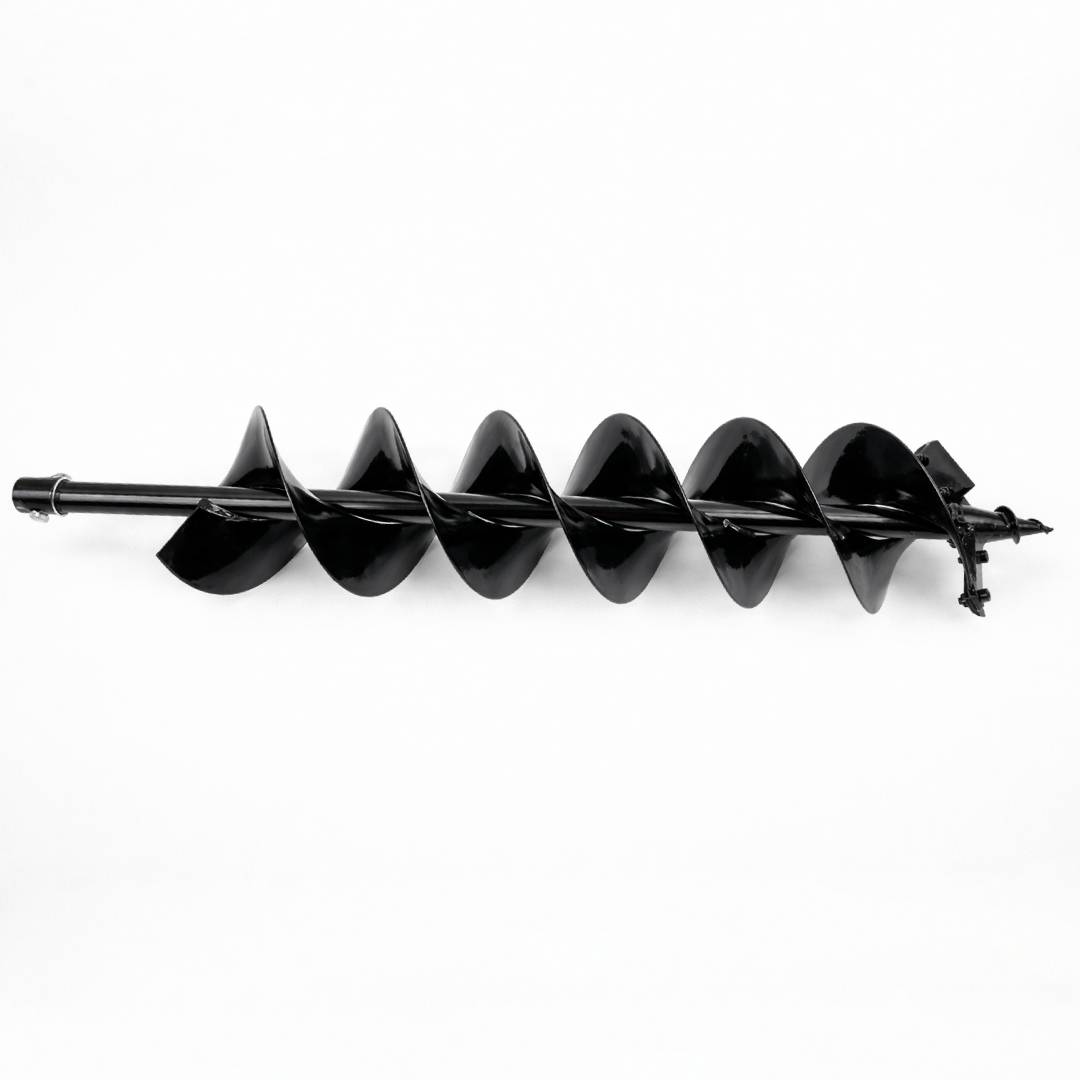 6 Inch 15cm X 80cm Earth Auger Drill Bit with Detachable Head Replaceable Alloy Blades for Soil Drilling