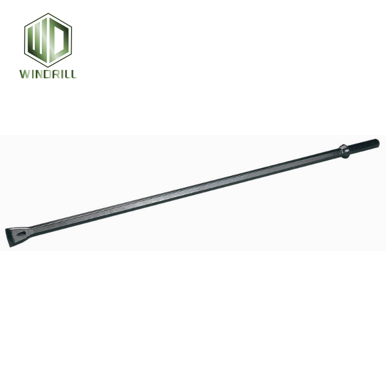Chiesel Integral Drill Steel D.33 TL1708mm Small Hole Integral Drill Steel Rod H22x108mm L1600mm