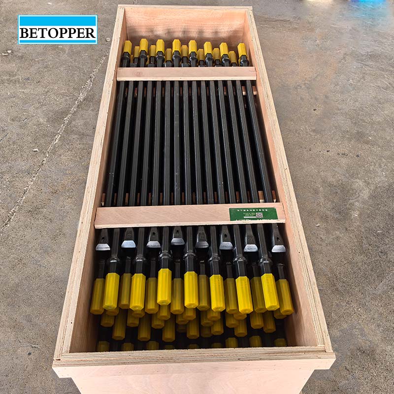 High Quality H22 Shank 11 Degree Taper Drill Rod 400-8000mm Carbide Steel Bar For Mining Forged Drilling Tool
