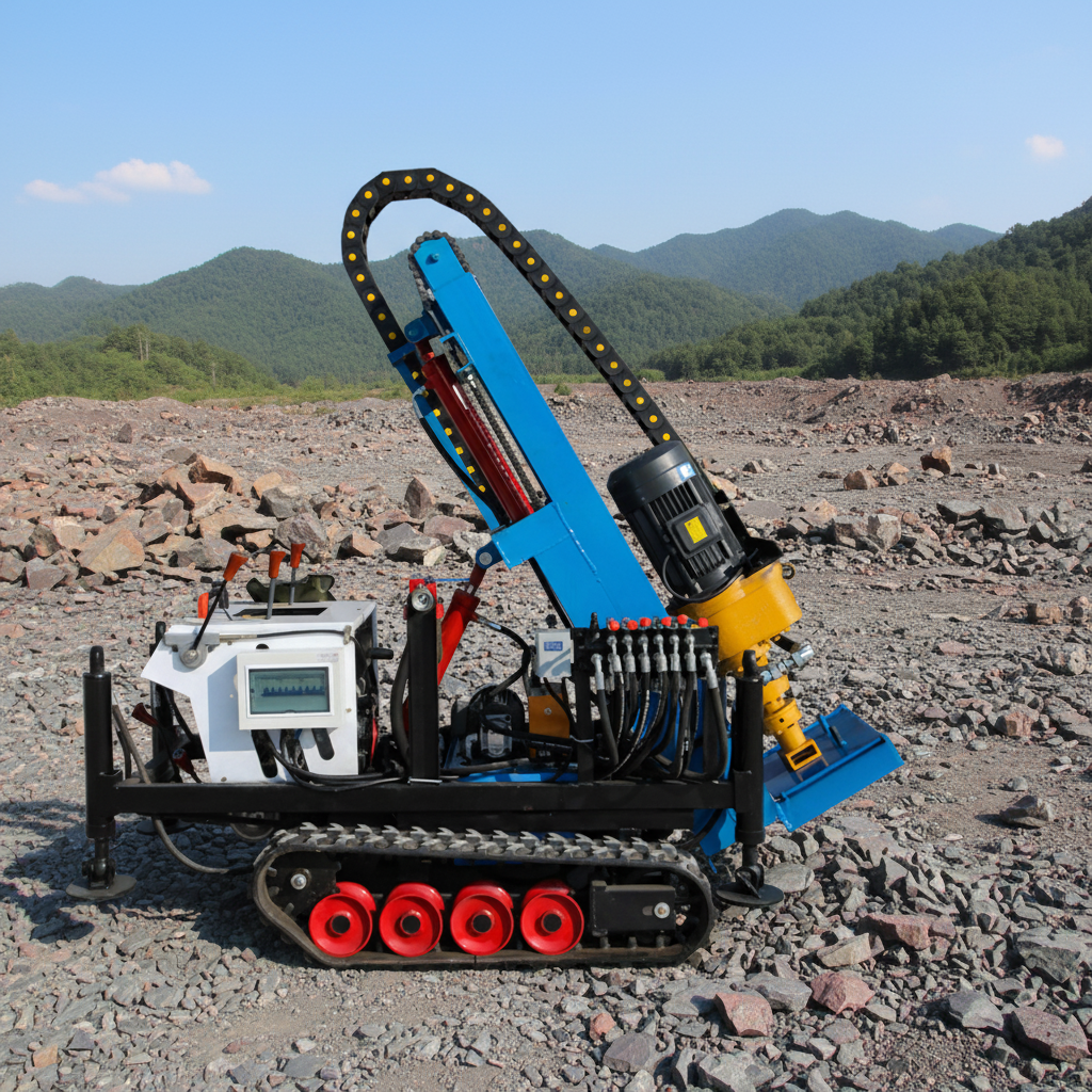 Crawler Mining Drilling Rig Rock Borehole Mining Blasting Down-the-hole Drill Small Hydraulic Down The Hole Drilling Rig