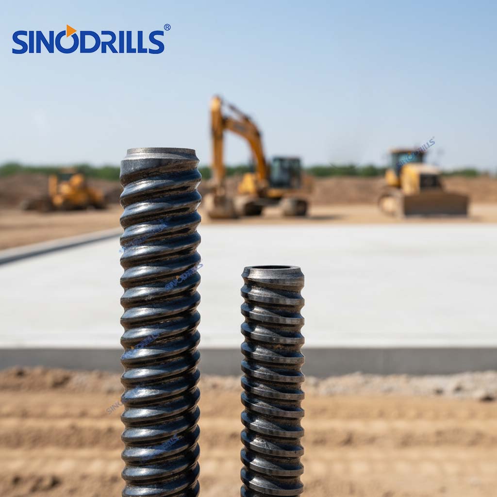 Sinodrills R32L R32N R32S Self Drilling Anchor System Anchor Bolt R32 for Tunneling Mining Roof Bolting