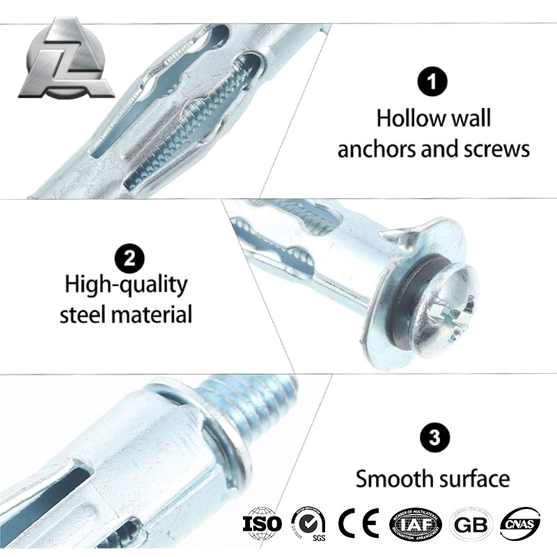 Heavy Duty Gun Wall Metal Setting Tool with Molly Bolt Hollow Drive Wall Anchor Screws Assortment for Cavity Wall Anchor Metal
