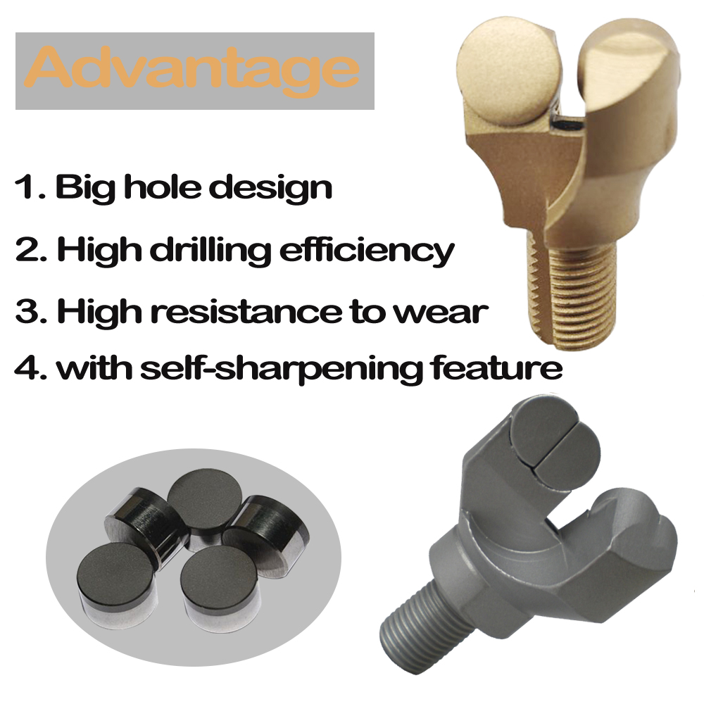 Two Prong Tools Twin Wing Bit Anchor Tool PDC Anchor Shank Roof Bolt Bits