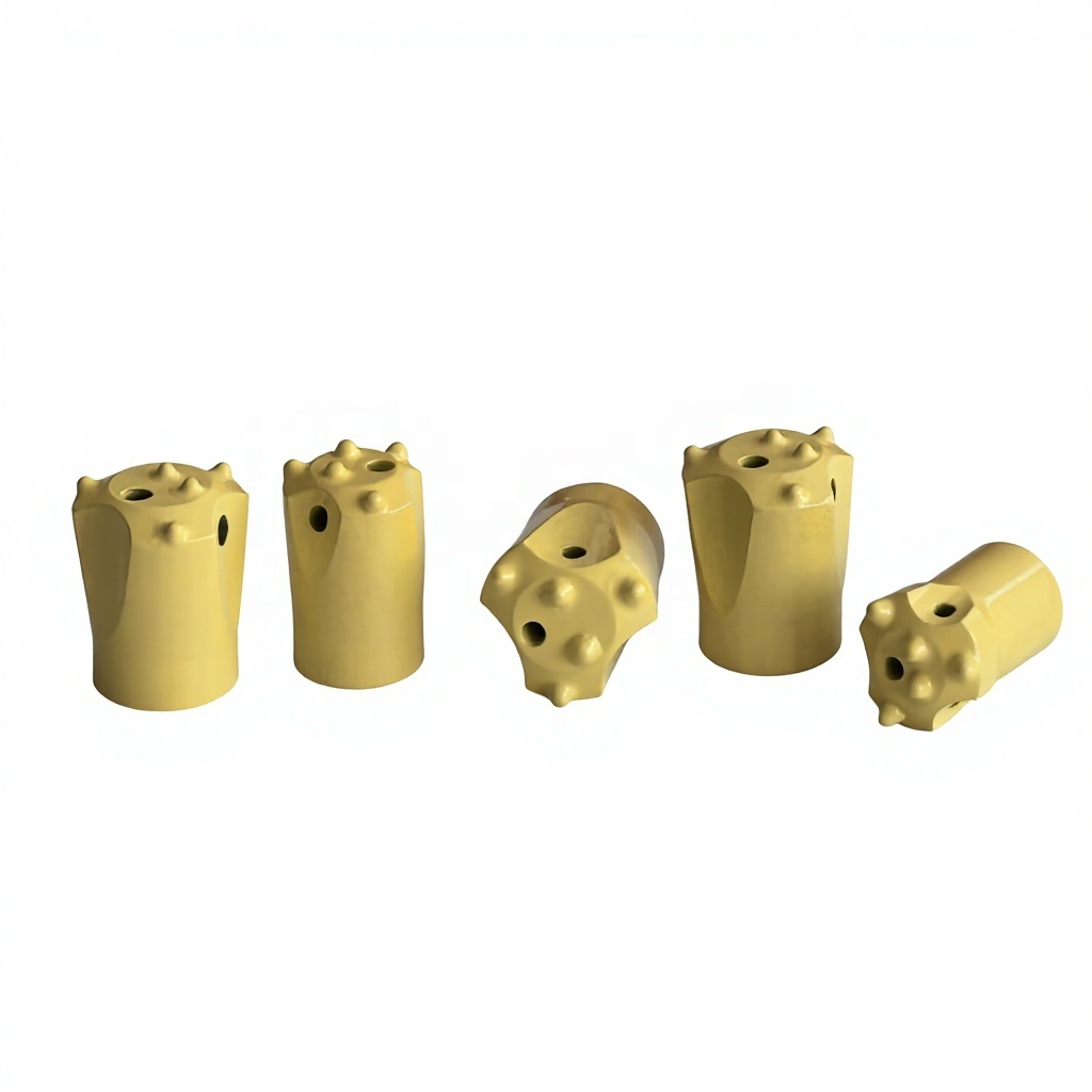 Rock Drill Bits High Manganese Steel Forging 7 Buttons 32mm Taper Button Bit ISO-9001 Certified High Performance for Coal Mining