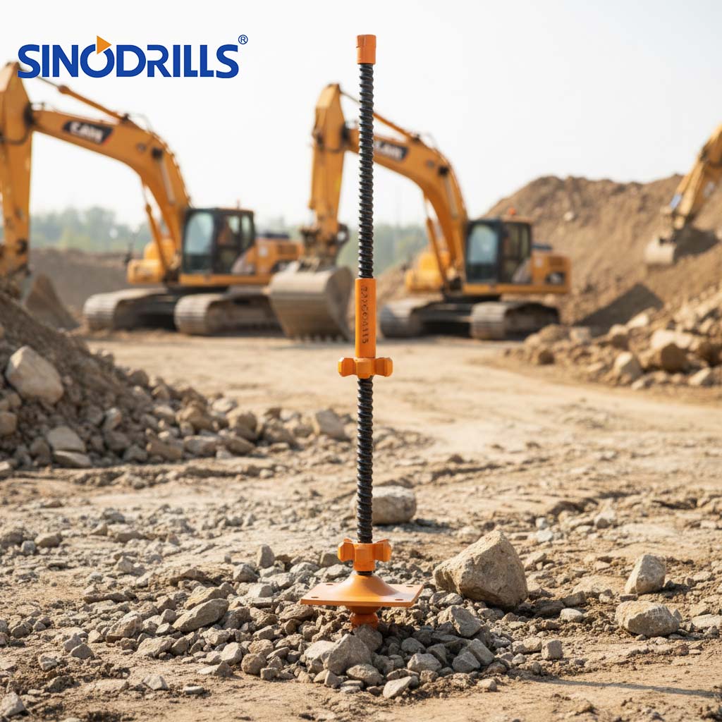 Sinodrills R32L R32N R32S Self Drilling Anchor System Anchor Bolt R32 for Tunneling Mining Roof Bolting
