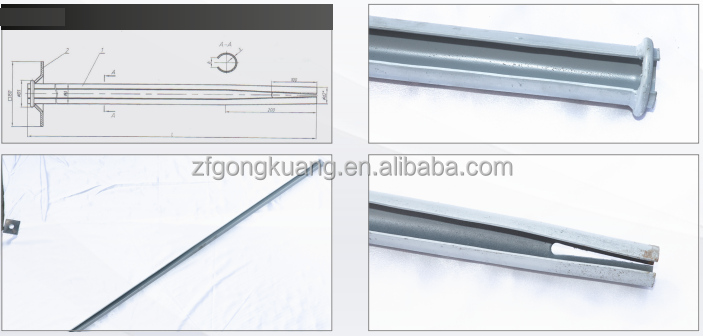 Mining Roof Ground Support Split Set with Domed Bearing Plate Mining Roof Bolting Rock Anchor Support Solution