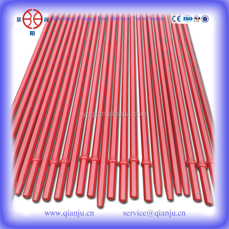 JYG Brand H22*108MM Tapered Drill Rods and Integral Drill Rods Hedagonal Drill Rods