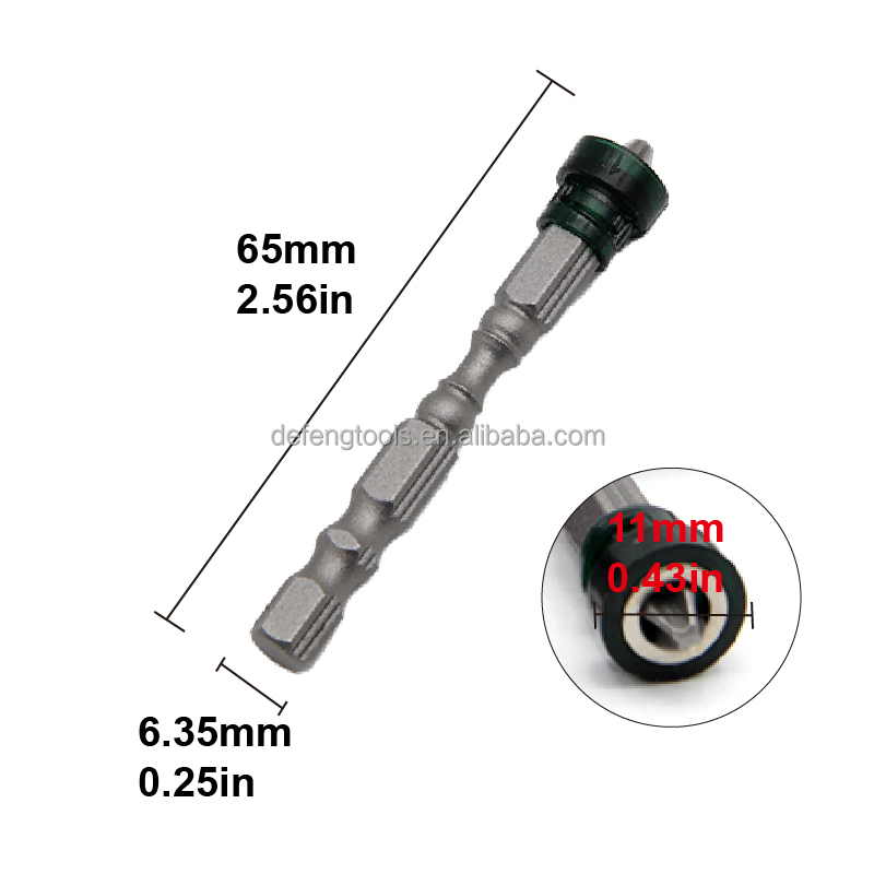5pc Colorful Magnetic Circle Cross Single Head Screwdriver Head 65mm Magnetic Detachable Position Bit Power Tool Accessory Set