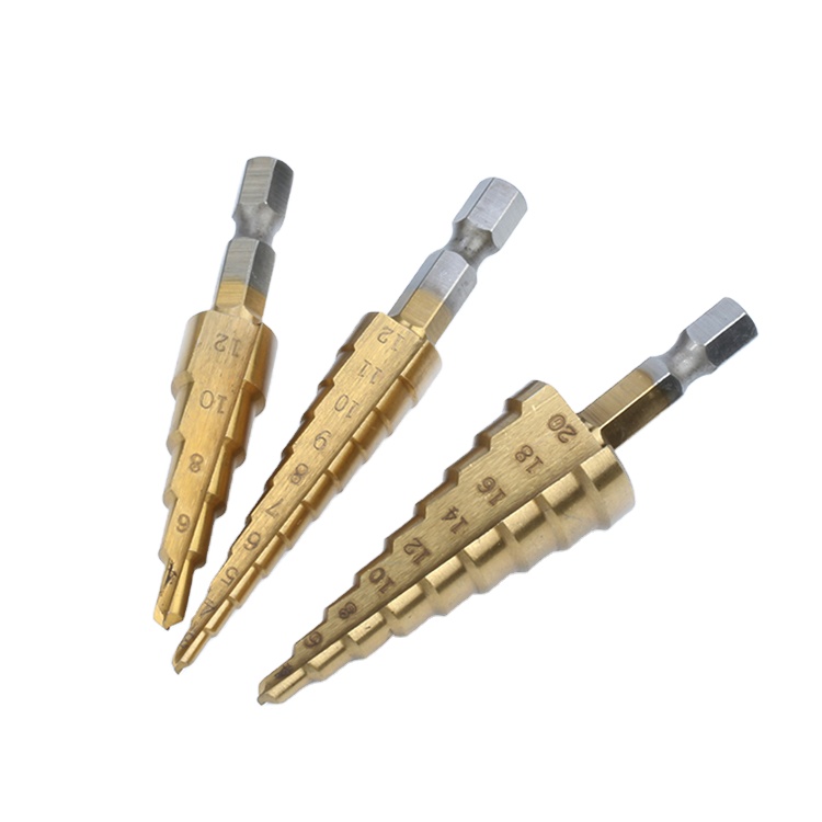 High Efficiency Professional Stepped HSS Cobalt Step Drill Bit Power Tools For High Speed Drilling