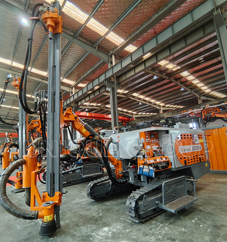 ZEGA D535 Crawler DTH Drill Rig With Diesel-Powered Air Compressor Motor &amp; Bearing For High Efficiency Quarry Mining
