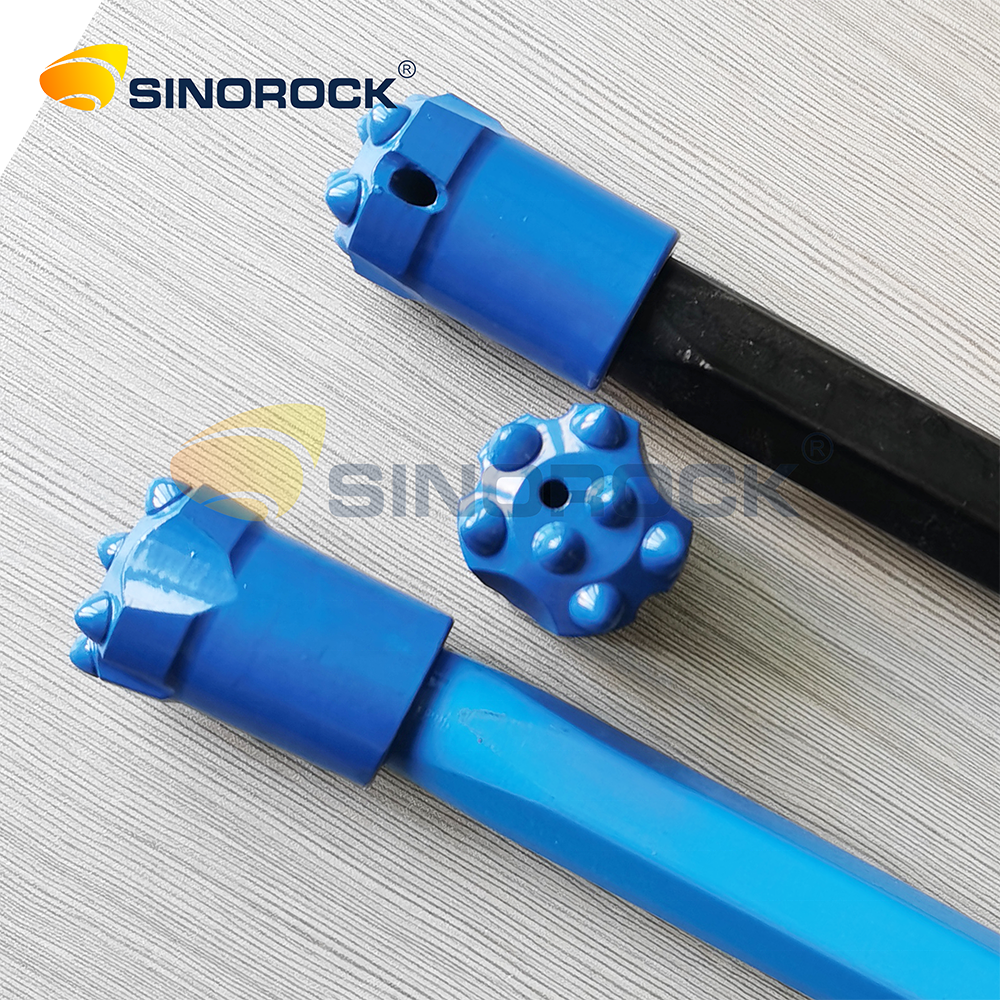 7/11/12 Degree Tapered Carbon Steel Drill Rod H22 Conical Bars Coal Mining Drilling Tool Machine Casting Mining Machine Parts