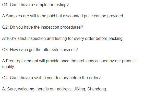 Packaging details