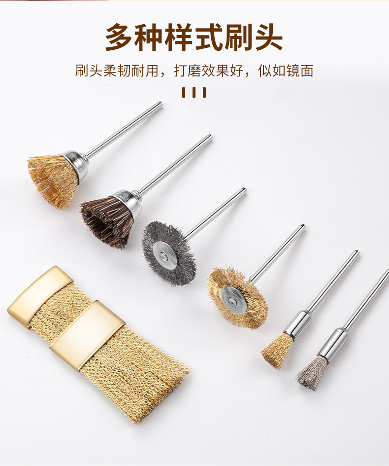New Arrival Nail Grinding Drill Bits Wire Cleaning Brush Detachable Washable Nail Polisher Cleaning Tool