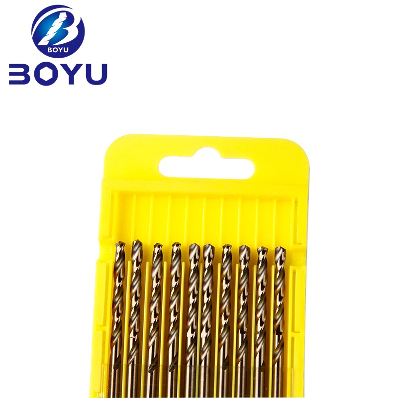 DIN338 Fully Ground HSS Titanium Finished Twist Drill Bit For Stainless Steel Metal Drilling