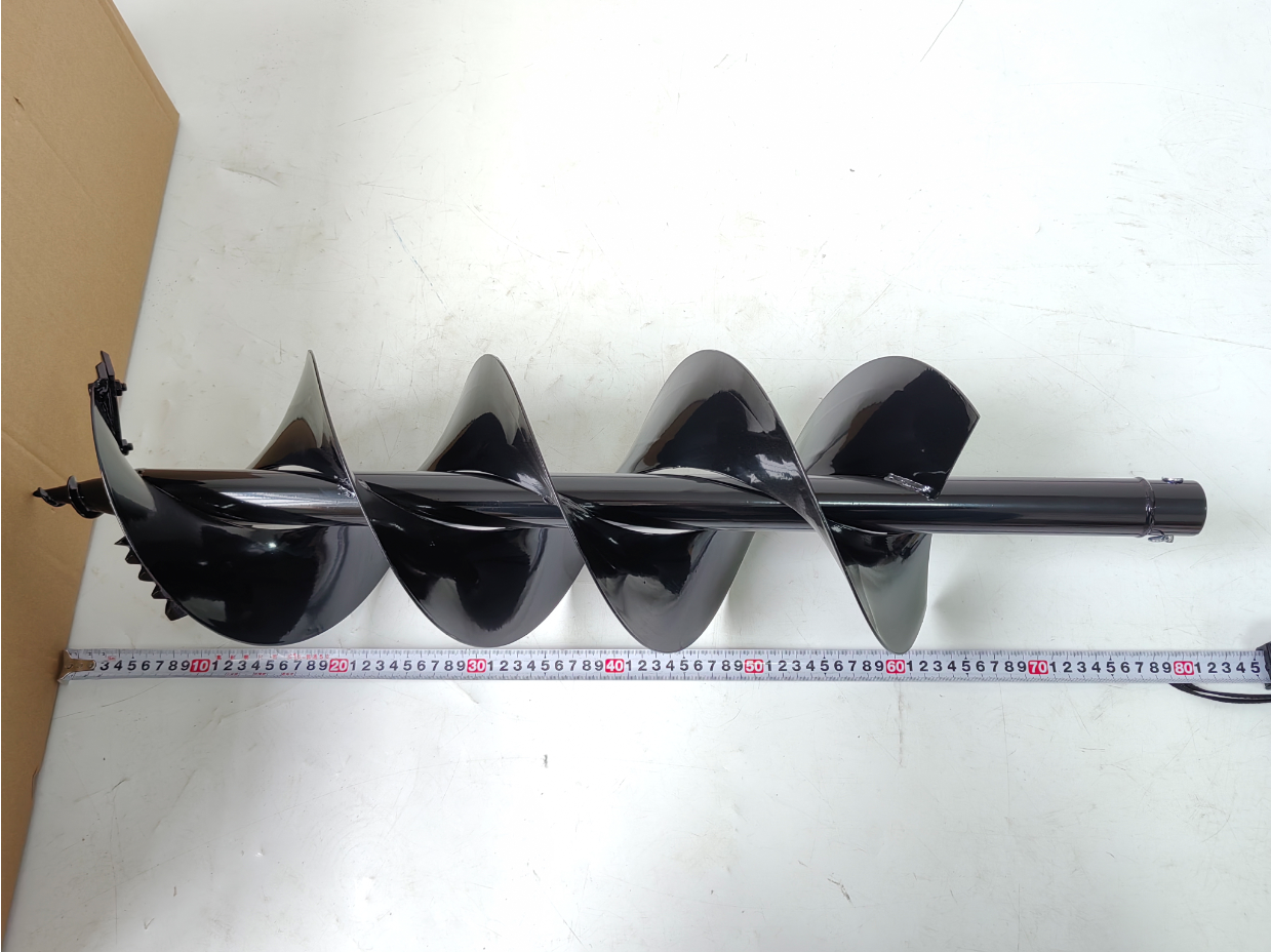 8 Inch 20cm X 80cm Earth Auger Drill Bit with Detachable Head Replaceable Alloy Blades for Soil Drilling