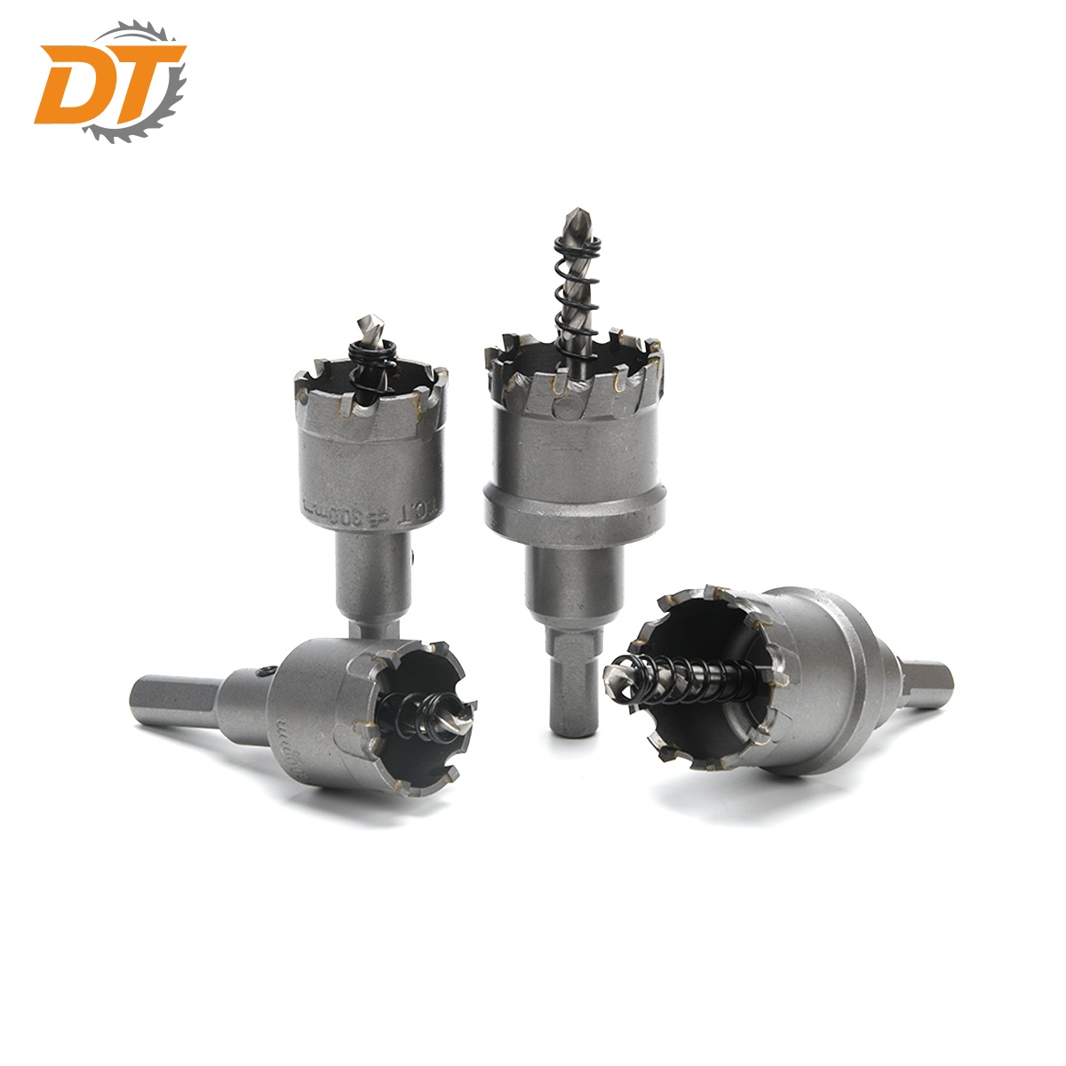 DT 4 Pcs 1 Inch Cut Depth with Detachable Pilot Drill Bits TCT Hole Saw Drill Bit Set for Stainless Steel Hard Metal Plastic