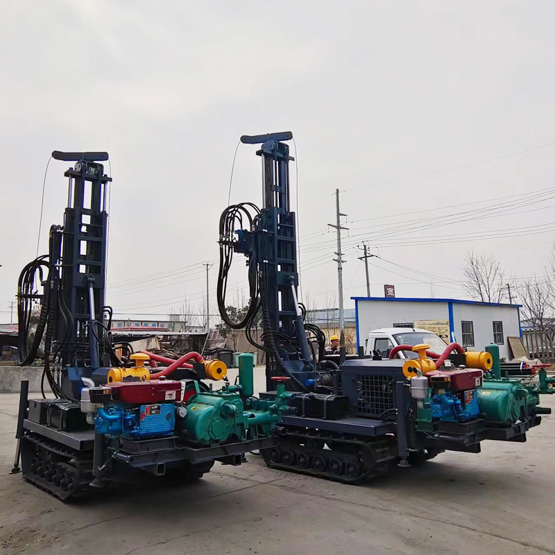 Steel Crawler 300M Depth Underground Diesel Water Well Rock Drill Rig Machine