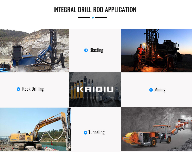 H19 H22 108mm Integral Drill Steel Rods for Small Hole Drilling