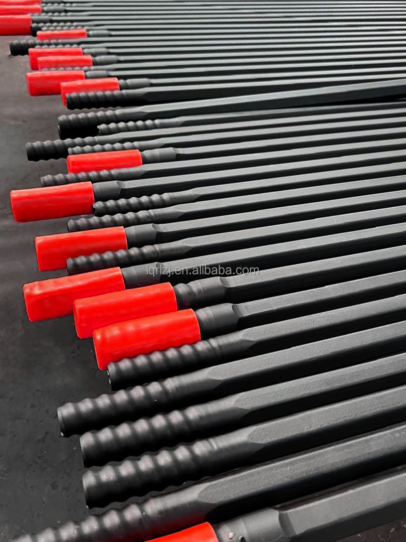 Rock Drill Rod Mining Drilling Tools T45 Top Hammer Threaded Extension Drill Rod