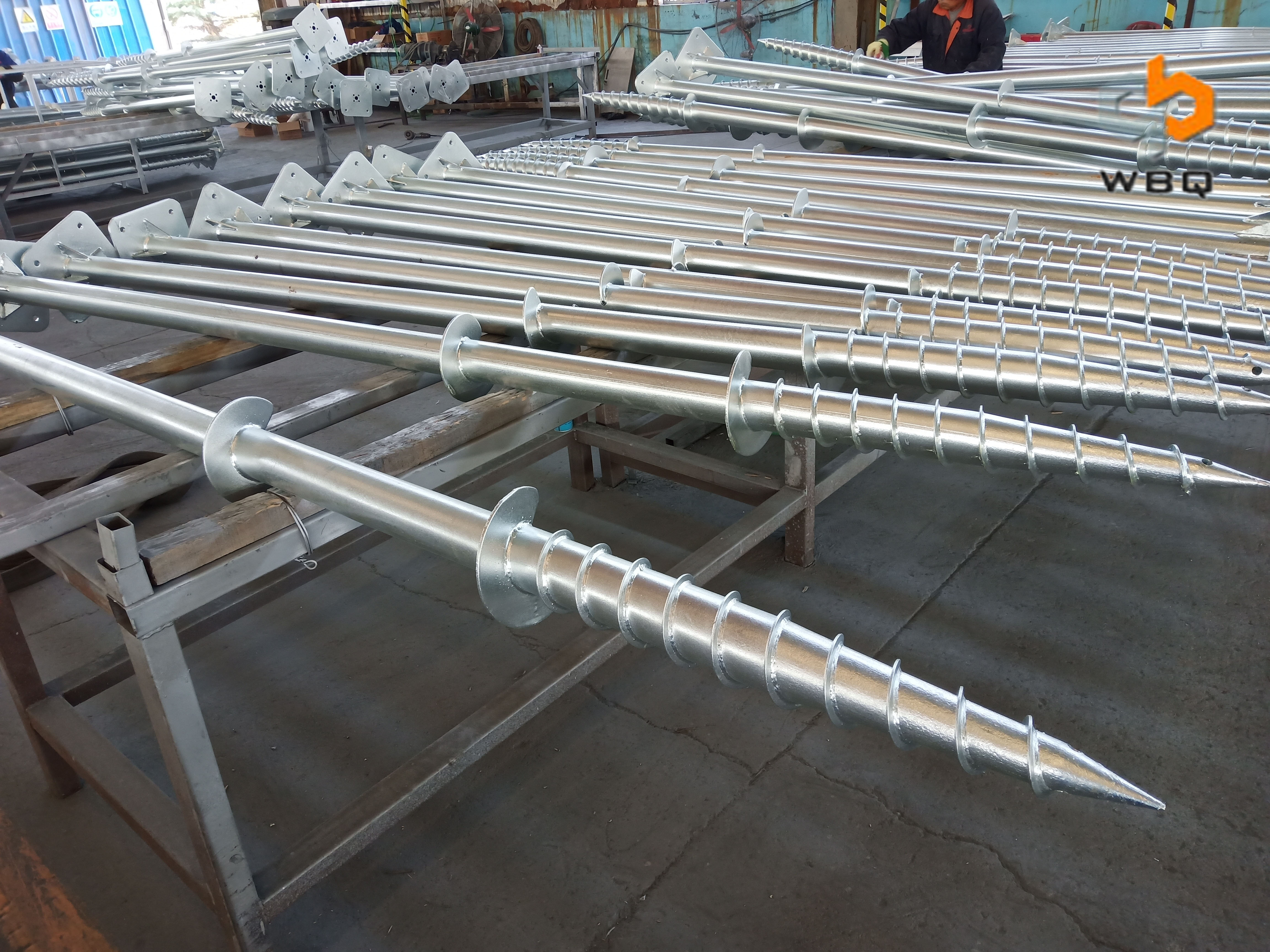 Ground Screw Pole Anchor Installation Machine Terraces Warehouses