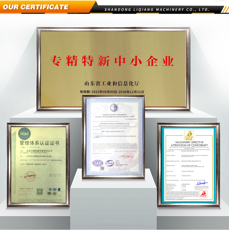 Quality and compliance certificates