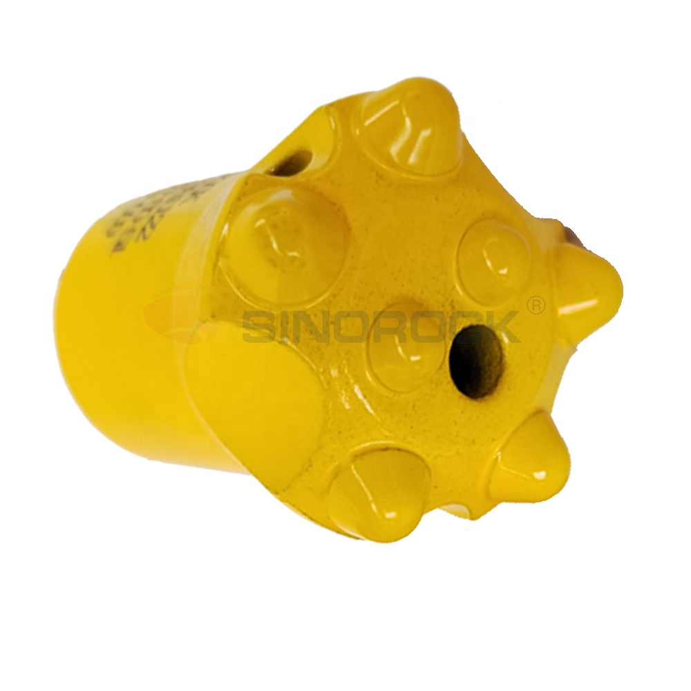 7/11/12 Degree Tapper Button Drill Bit 34mm-40mm Carbon Steel Rock Drilling Tools For Coal Mining Forged Processing