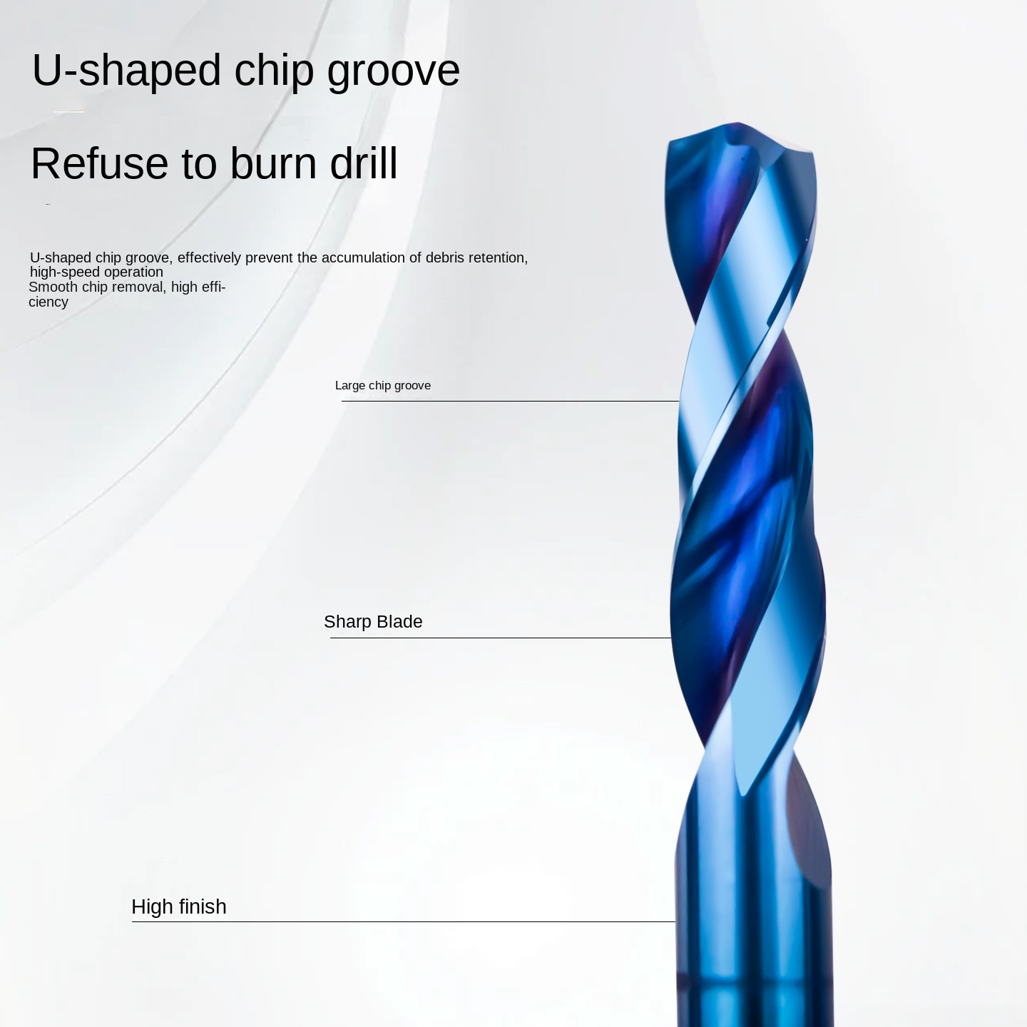 65 Degree Integral Tungsten Steel Super Carbide Drill Nano Blue Coating High Hardness Shank Twist Drill for Metal Drilling