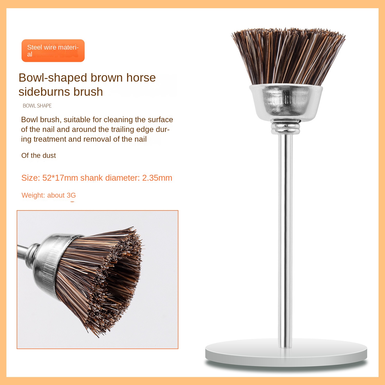 Nail Drill Bit Brush packaging