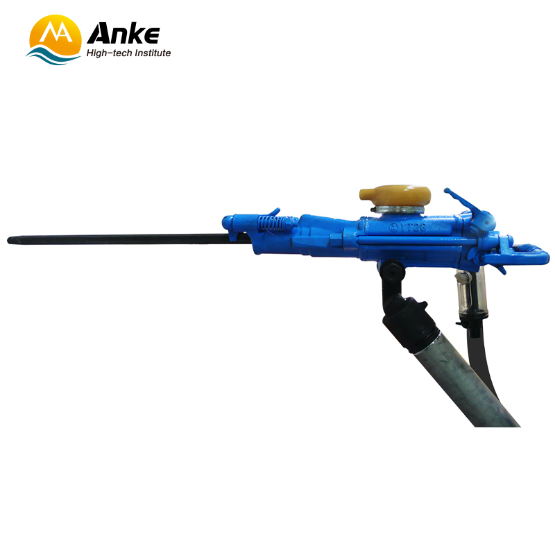 Anke YT28 Pneumatic Rock Drill Hammer Drill with Pump Portable Handheld Drilling Tool 6m Depth for Mining Construction Quarrying