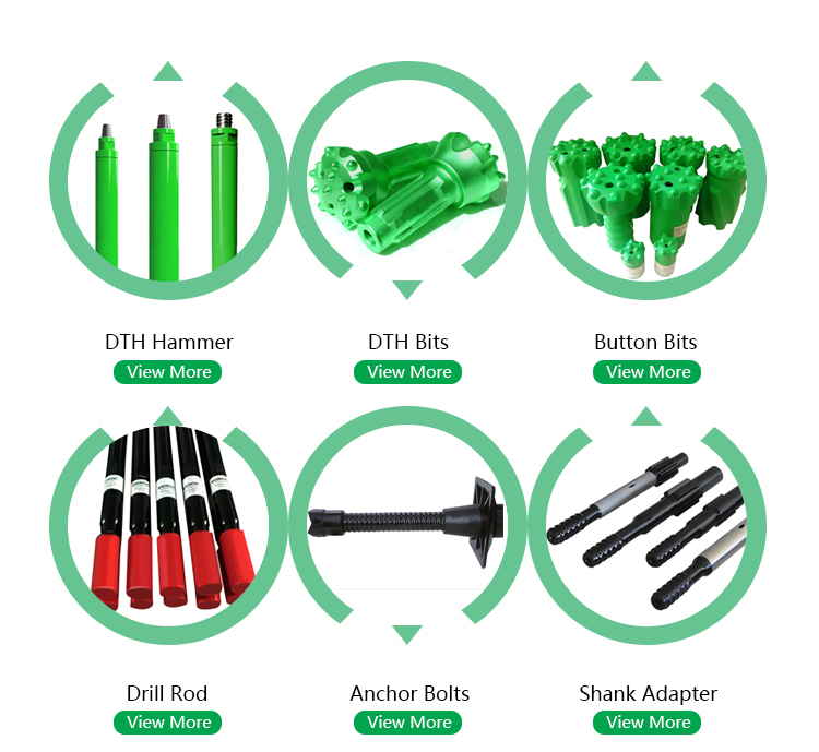 More threaded drilling tools and DTH hammer bits