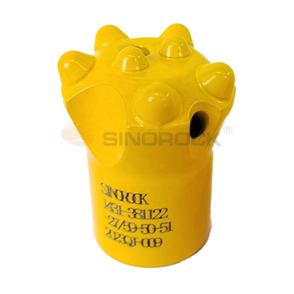 7/11/12 Degree Tapper Button Drill Bit 34mm-40mm Carbon Steel Rock Drilling Tools For Coal Mining Forged Processing