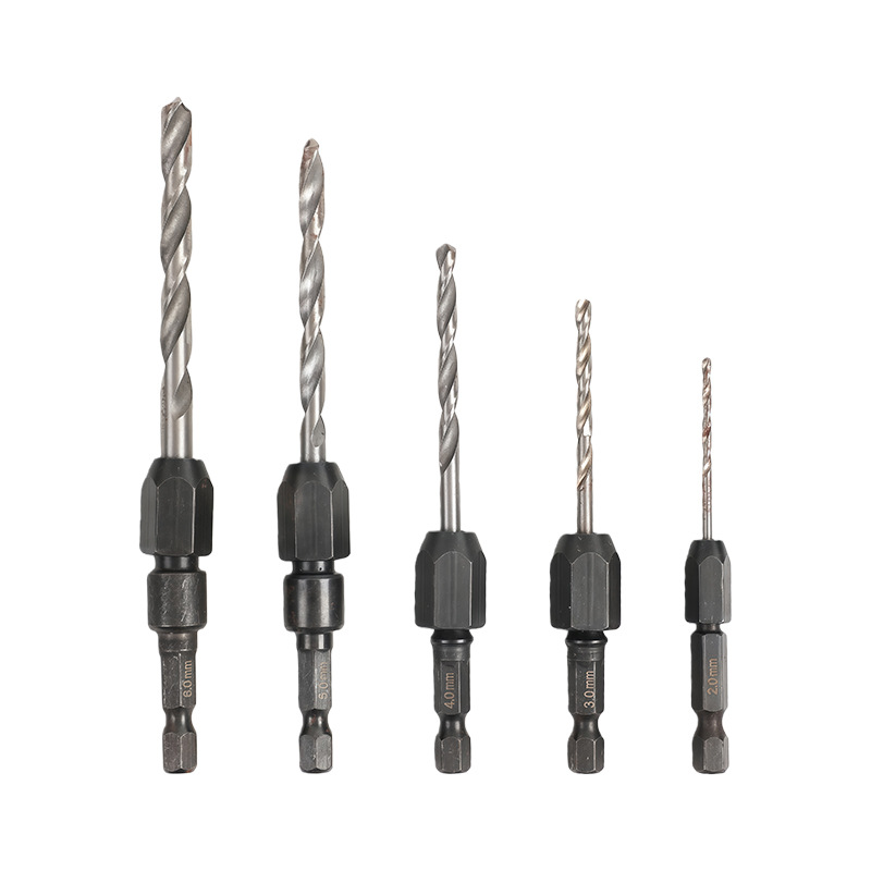 Dr. Giant Cross-Border 5-Piece Quick-Change Diamond Shank Hexagonal Twist Drill Set Detachable Drill Cores Metal Drilling Bit