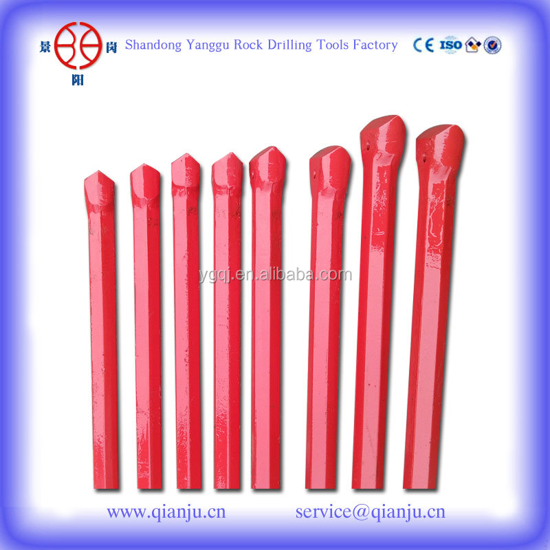 JYG Brand H22*108MM Tapered Drill Rods and Integral Drill Rods Hedagonal Drill Rods